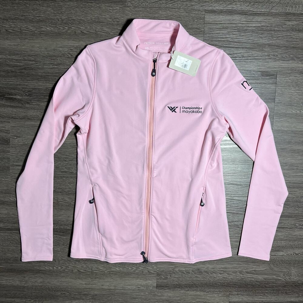Peter Millar Katy Full Zip Women's XS Pink Championship at Mayakoba Golf NWT